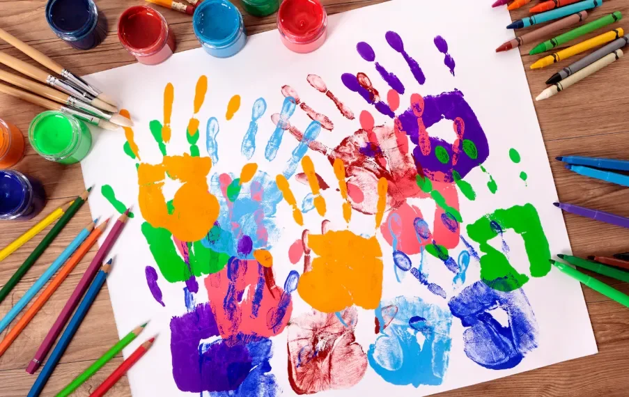 finger painting preschool -  preschool crafts